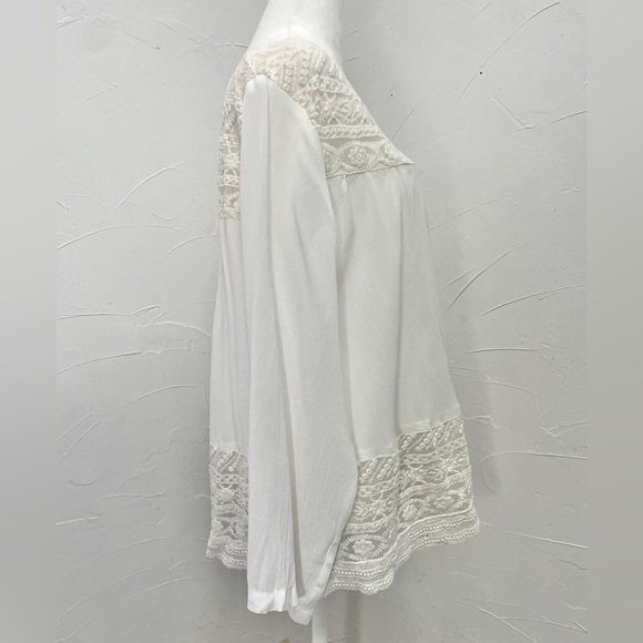 Karen Kane Lace Inset Top - Picture 2 of 8